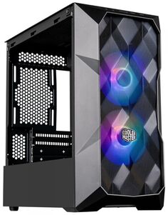 Корпус mATX Cooler Master TD300 Mesh черный, без БП, боковая панель из закаленного стекла, 2*USB 3.0, audio