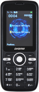 Мобильный телефон Digma B240 Linx LT2058PM 32MB 2Sim 2.44" 240x320, 0.08Mpix, GSM900/1800, FM, microSD, черный (1148102)