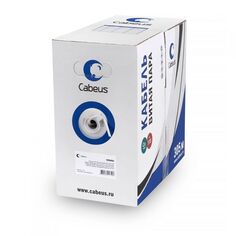 Кабель витая пара U/UTP 5e кат. 4 пары Cabeus UTP-4P-Cat.5e-SOLID-LSLTx-GY (24 AWG), одножильный, нг(А)-LSLTx, серый (305 м)