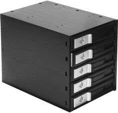 Корзина для жесткого диска Exegate HS535-01 EX264646RUS универсальная, на 5*3,5" SATA/SAS HDD, занимает 3*5,25" отсека