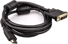 Кабель интерфейсный HDMI-DVI VCOM CG484GD-1.8M AM/M, CU, 1080P/60Hz, 2F, 1.8м