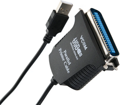 Кабель-адаптер VCOM VUS7052 USB A (вилка)=>LPT (прямое подключение к LPT порту принтера) 1.8м