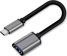 Кабель-адаптер Telecom TC409M USB A (F)/USB Type-C (M), серый, 0,2m