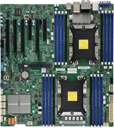 Материнская плата E-ATX Supermicro MBD-X11DAI-N-B (2x3647, C621, 16xDDR4, E-ATX 12"x13", PCIE3.0 4(x16) 2(x8),2xGE,HD Audio) Bulk