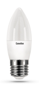 Лампа светодиодная Camelion LED8-C35/830/E27 8Вт/75Вт, E27, 170-265В, 3000К, 720лм, свеча (12389)