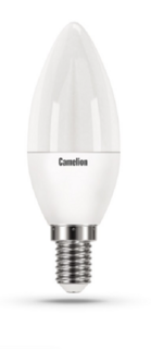 Лампа светодиодная Camelion LED5-C35/845/E14 5Вт/45Вт, E14, 170-265В, 4500К, 415лм, свеча (12032)