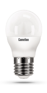 Лампа светодиодная Camelion LED5-G45/845/E27 5Вт/45Вт, E27, 170-265В, 4500К, 415лм, шар (12030)