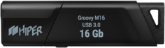 Накопитель USB 3.0 16GB HIPER Groovy М16 HI-USB316GBU336B чёрный