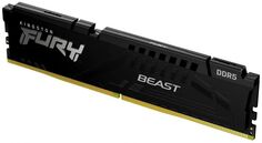 Модуль памяти DDR5 16GB Kingston FURY KF556C40BB-16 Beast black 5600MHz CL40 1RX8 радиатор 1.25V 288-pin 16Gbit retail