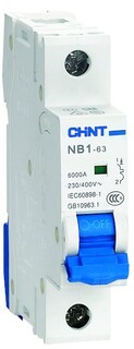 Автоматический выключатель модульный CHINT 179614 1P, тип характеристики C, 10A, 6kA, NB1-63 (R)
