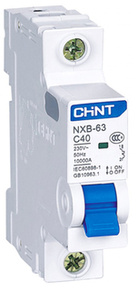 Автоматический выключатель модульный CHINT 814013 1P, тип характеристики C, 10A, 6kA, NXB-63 (R)