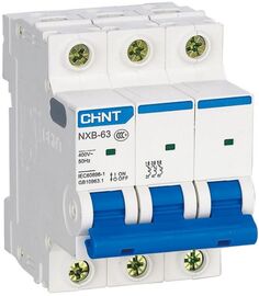 Автоматический выключатель модульный CHINT 814165 3P, тип характеристики C, 2A, 6kA, NXB-63 (R)
