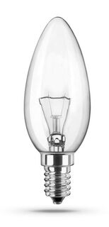 Лампа накаливания Camelion 40/B/CL/E14 40Вт, Е14, 220В, 390-395лм, 1000 часов работы, колба типа B35 / свеча, прозрачная (8968)