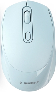 Мышь Wireless Gembird MUSW-625 2.4ГГц, 2400 DPI, 4кн., голубой