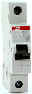 Автоматический выключатель ABB 2CDS241001R0164 SH201L 1P 16А (C) 4,5kA