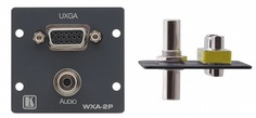 Переходник Kramer WXA-2P(W) 85-70580199 для VGA (розетка-розетка) и стерео аудио (3.5-мм розетка-розетка), белый