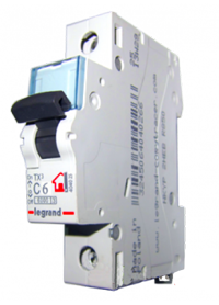 Автоматический выключатель Legrand 404034 TX³ 6000 - 6 кА - тип характеристики C, 1П, 230/400 В~, 63 А, 1 модуль