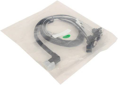 Кабель интерфейсный SAS ACD ACD-RA8643-RASATASB-08M (6705171) Internal SFF8643(угловой) -to- 4*SATA(угловой)+SB ( HDmSAS RightAngle -to- 4*SATA RightA