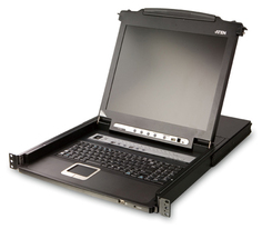 Консоль KVM Aten CL5708M-ATA-RG 1U 8-портовый с OSD + клавиатура с тач-падом + 17  LCD монитор+4 PS/2, 1,8 м (CL5708M-AT-RG)