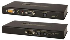 Удлинитель Aten CE750A-AT-G SVGA+Kbd/Mouse USB+Audio+RS232, 150 м, SPHD15+HD-DB15+2xUSB A-тип+2xMini Jack+DB9, Female, без шнуров, БП 220> 5.3V