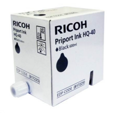 Чернила для дупликатора Ricoh RICOH PRIPORT BLACK INK HQ40 817225 для Priport JP4500/ DX4542/4545/DD 4450 (1 коробка из 5 картриджей по 600мл)
