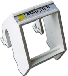 Рамка Lanmaster LAN-DRF-45x45-WH на DIN-рейку для установки вставок и электромодулей 45х45, белая