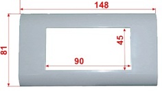 Рамка Lanmaster LAN-FR45x90-WH пластиковая накладка на цоколь,45х90,белая