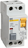 Выключатель дифференциального тока (ВДТ, УЗО) IEK MDV10-2-040-030 2п 40A 30мA ВД1-63 AC