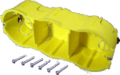 Коробка TWT TWT-BX45x135-YL подрозеточная в стену для суппорта 45х135, желтая