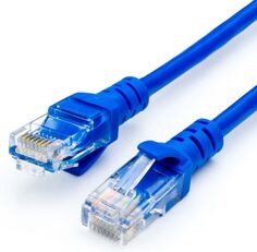 Кабель патч-корд U/UTP 5e кат. 5м. Atcom AT9163 литой, RJ45, синий