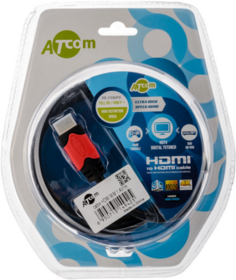 Кабель HDMI Atcom AT4943 2м, red/gold, блистер