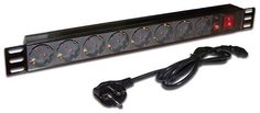 Блок розеток 19, 8 розеток TWT TWT-PDU19-10A8P-3.0 10A 250V, шнур питания 3.0 м