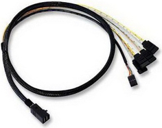 Кабель интерфейсный SAS ACD ACD-SFF8643-SATASB-08M (6705050-75) SFF8643-to-4*SATA+SB ( HDmSAS -to- 4*SATA+SideBand internal cable) 75cm