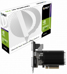 Видеокарта PCI-E Palit GeForce GT 710 (NEAT7100HD46-2080H) 2GB GDDR3 64bit 28nm 954/1600MHz DVI-D(HDCP)/HDMI/VGA RTL