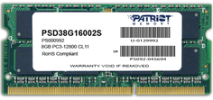 Модуль памяти SODIMM DDR3 8GB Patriot Memory PSD38G16002S PC3-12800 1600MHz CL11 1.5V RTL