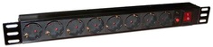 Блок розеток 19, 8 розеток TWT TWT-PDU19-10A8P 10A 250V, без шнура питания