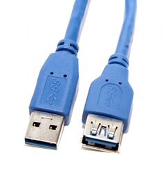 Кабель интерфейсный USB 3.0 удлинитель 5bites UC3011-010F AM-AF, 1м, синий