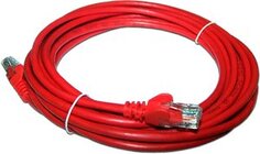 Кабель патч-корд U/UTP 5e кат. 5м. TWT TWT-45-45-5.0-RD RJ45 - RJ45, 4 пары, красный