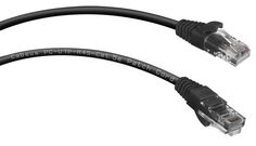 Кабель патч-корд U/UTP 5e кат. 1м. Cabeus PC-UTP-RJ45-Cat.5e-1m-BK неэкранированный, черный