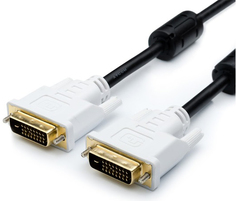 Кабель DVI Atcom AT9149 5.0м, DVI-D Dual link, 24 pin, 2 феррита, пакет