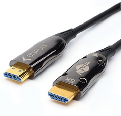 Кабель HDMI Atcom AT8880 10 m (HighSpeed, Metal gold, Optical) ver 2.1