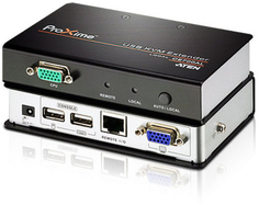 Удлинитель Aten CE700A-AT-G VGA/SVGA+Kbd/Mouse USB, 150 метр., HD-DB15+USB A-тип, Female, с KVM-шнуром, БП 220> 5.3V