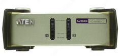 Переключатель Aten CS82U-AT KVM, 1 user PS2/USB+VGA => 2 cpu PS2/USB+VGA, со шнурами PS2/USB 2х1.2м., 2048x1536, настол., исп.стандарт.шнуры, без OSD,