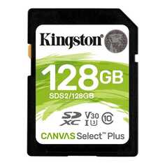 Карта памяти SDXC Kingston SDS2/128GB Canvas Select Plus 100R C10 UHS-I U3 V30