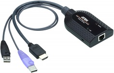 Адаптер Aten KA7188-AX КВМ, USB, HDMI c поддержкой Virtual Media, поддержка считывателя карт общего доступа и извлечения звука