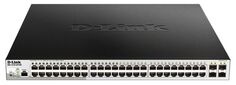 Коммутатор PoE D-link DGS-1210-52P/ME/B1A 24x10/100/1000Mbp, 24x10/100/1000Mbp PoE (193 Вт), 4xSFP, L2, 19