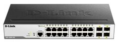 Коммутатор D-link DGS-3000-20L/B1A 16xUTP 100/1000, 4xSFP Gigabit, L2