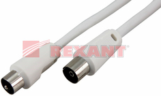 Кабель Rexant 18-0005 TV PLUG - TV JACK, 5м, белый