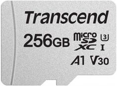 Карта памяти MicroSDXC 256GB Transcend TS256GUSD300S-A High Performance, UHS-I U3, V30, A2 [R/W - 100/85 MB/s] с адаптером