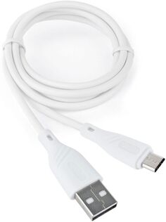 Кабель интерфейсный USB 2.0 Cablexpert CCB-mUSB2-AMBMO1-1MW 1м, белый, блистер